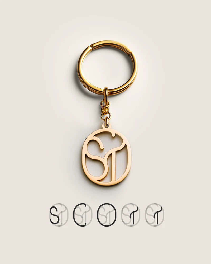 Bei mir – Namenssymbol-Schlüsselanhänger